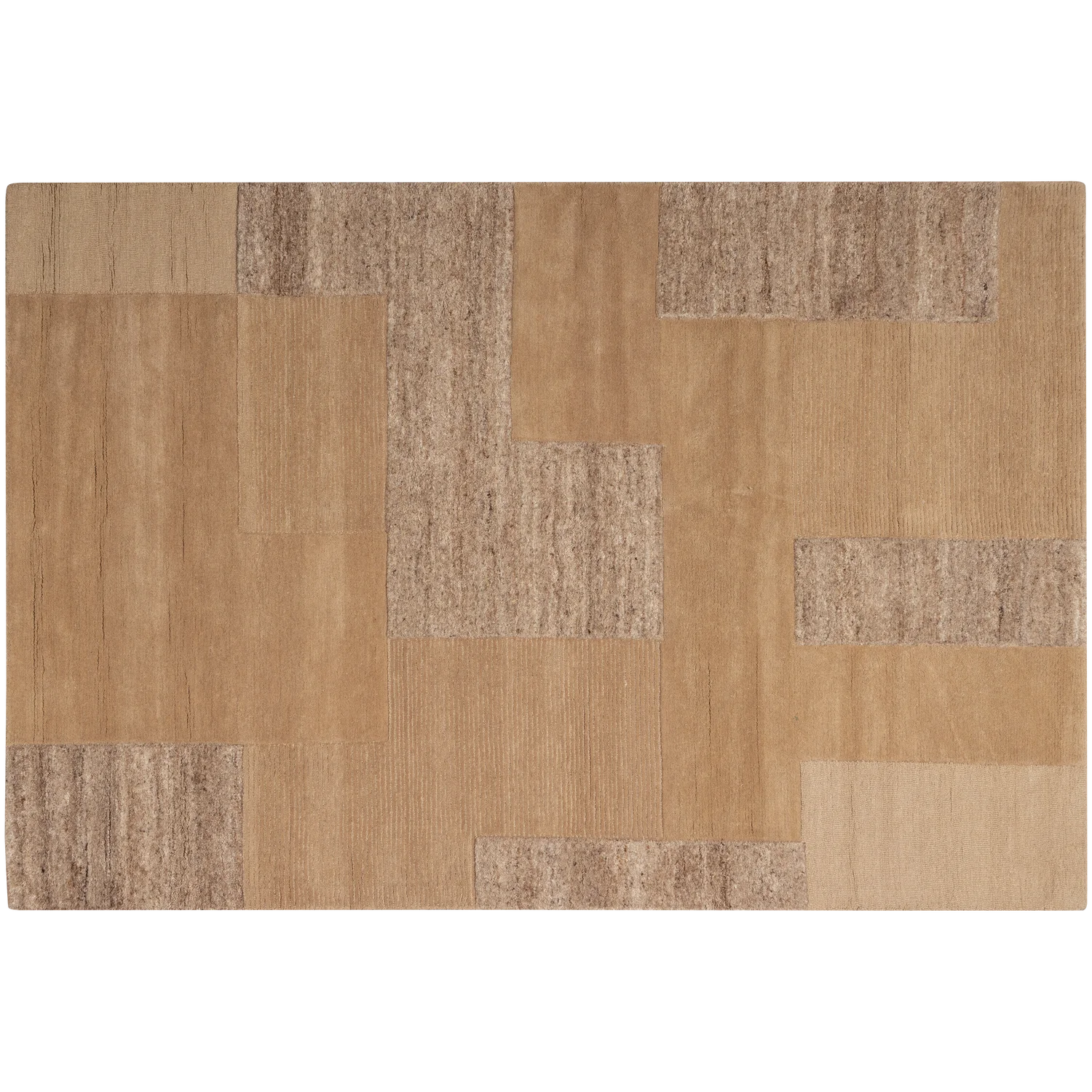 Teppich NOVEN 240 x 170 cm handgewoben Wolle sandfarben