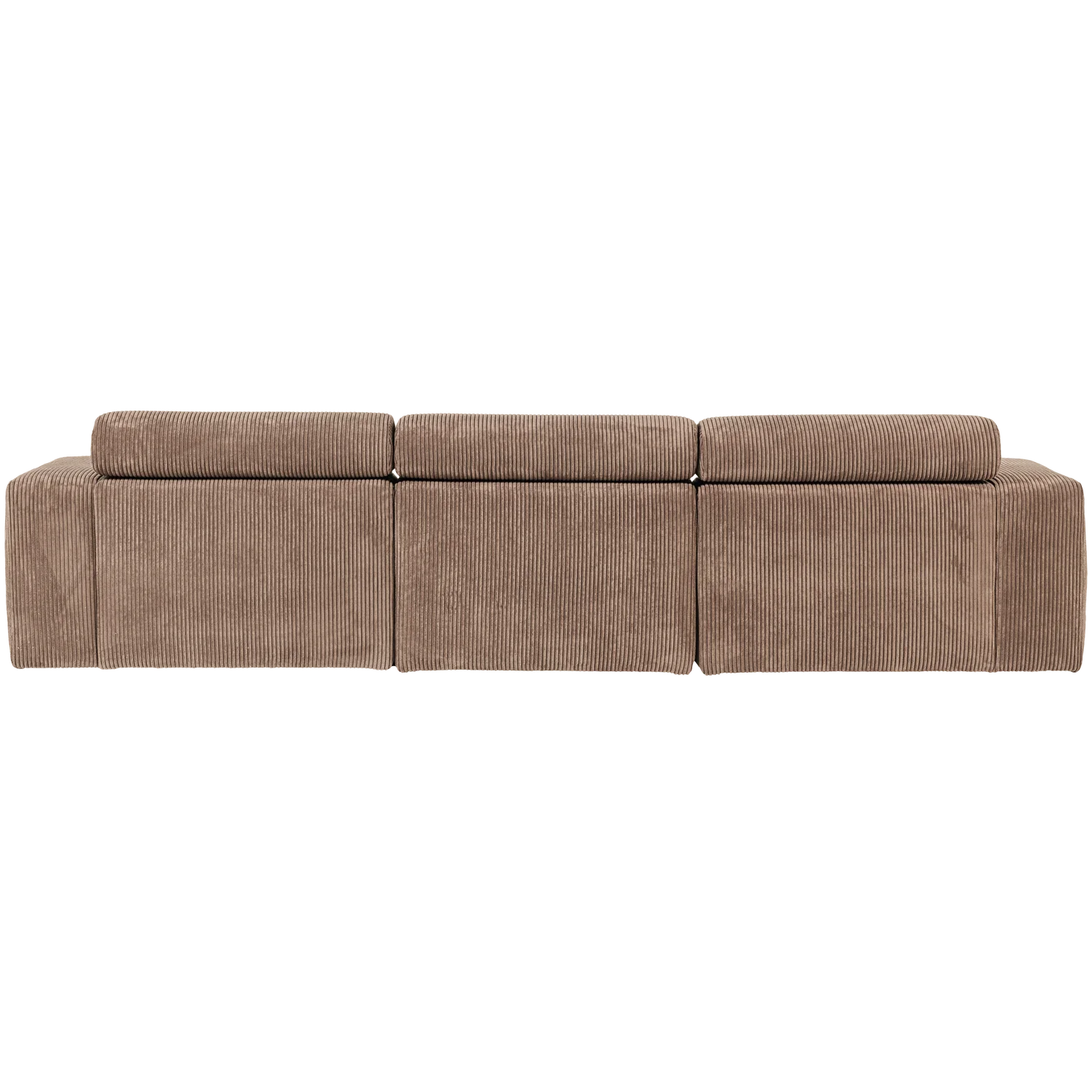 Ecksofa Sofa NOVI Bezug Rippstoff taupe Chaiselongue links