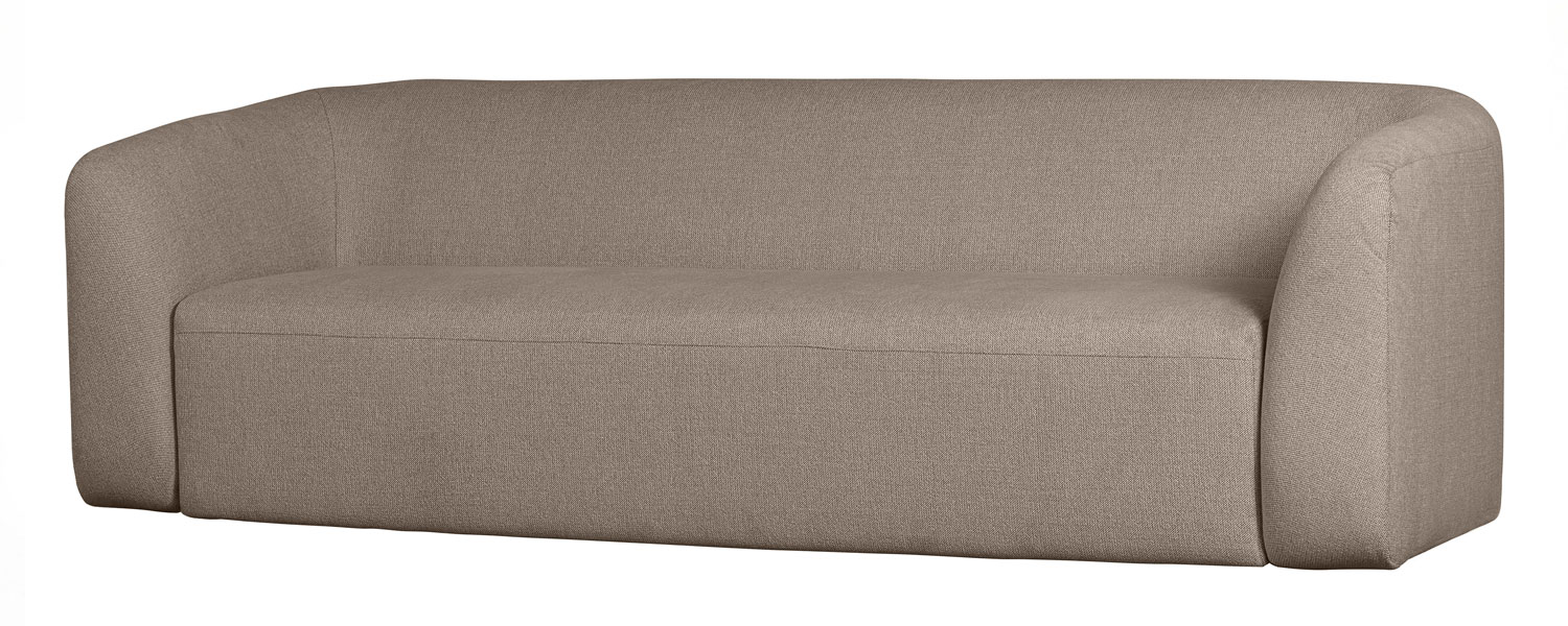 3 Sitzer Sofa Sloping Webstoff Chenille hellbraun melange