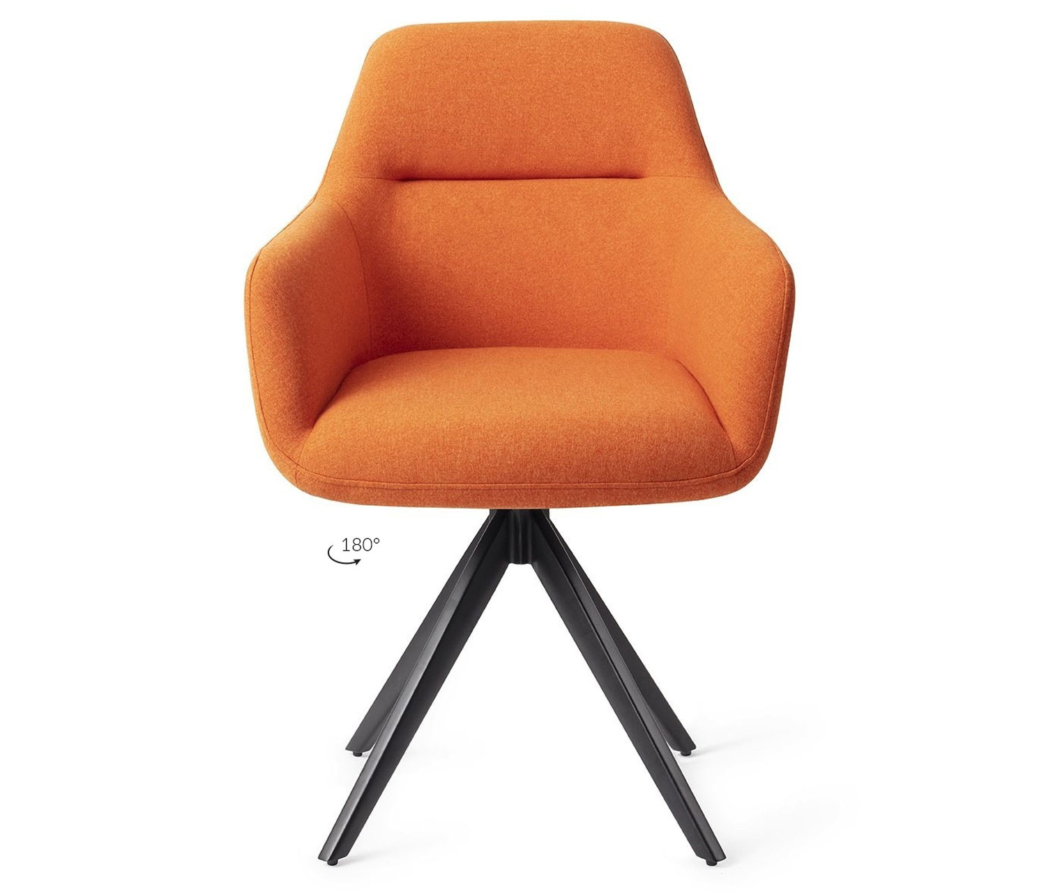 Esszimmerstuhl drehbar Kinko Stuhl Stoff mandarine