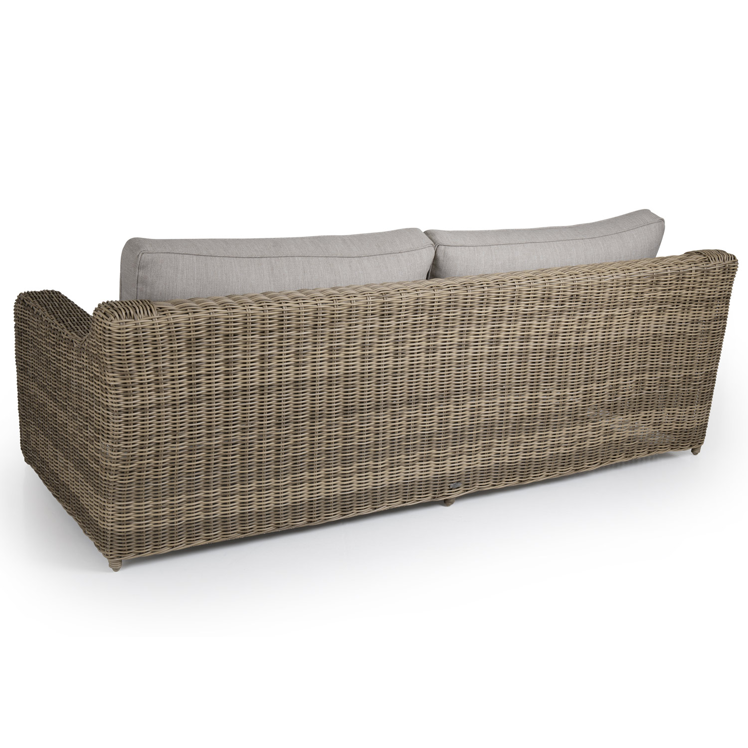 3 Sitzer Lounge Garten Sofa Rattan Glendon natur incl. Polster Kissen