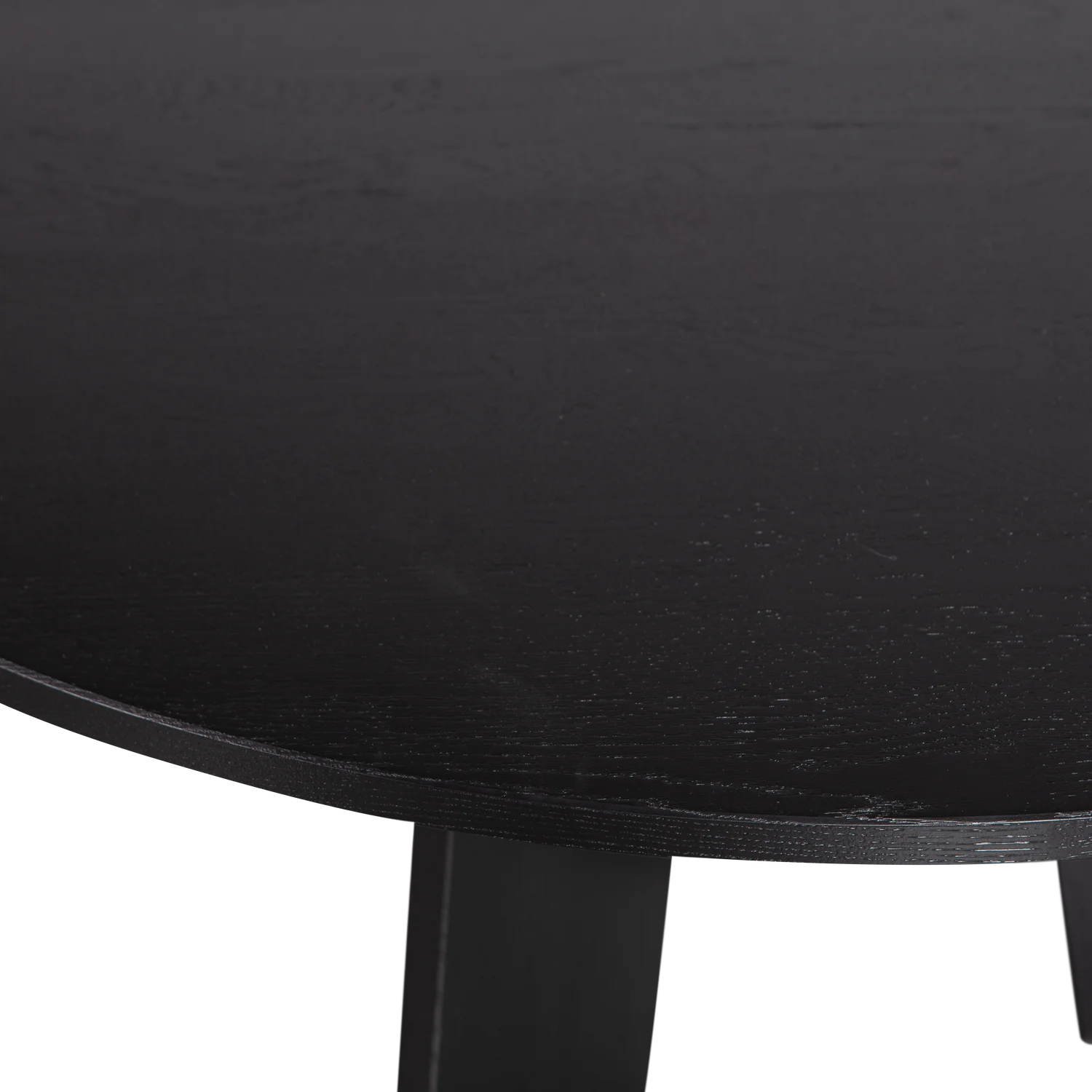 Esstisch FRIES Ø 129 cm Eiche Massivholz blacknight