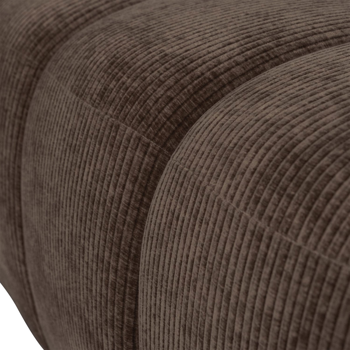 woood Esszimmerbank Hocker MOJO 164 cm gerippter Stoff braun