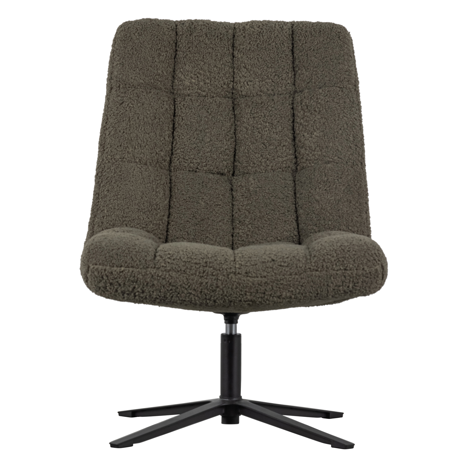 woood Lounge Sessel Job Teddystoff grün Drehsessel