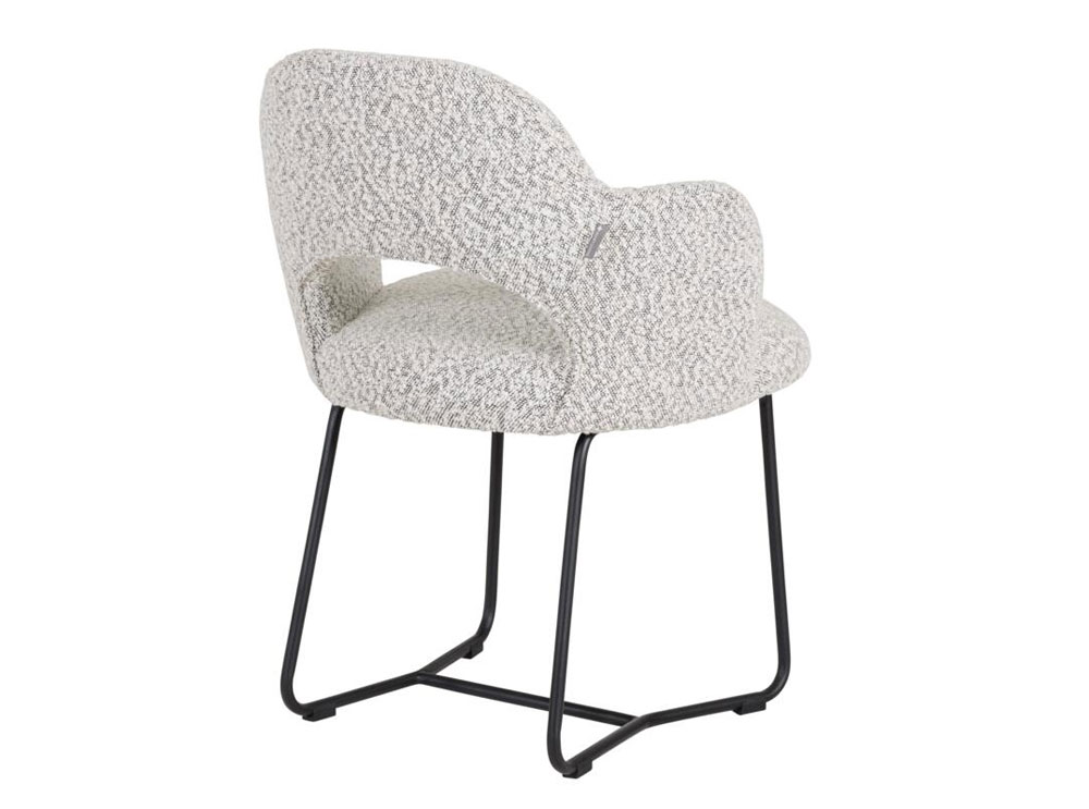 Esszimmerstuhl Vista Bouclé hellgrau Armlehnstuhl