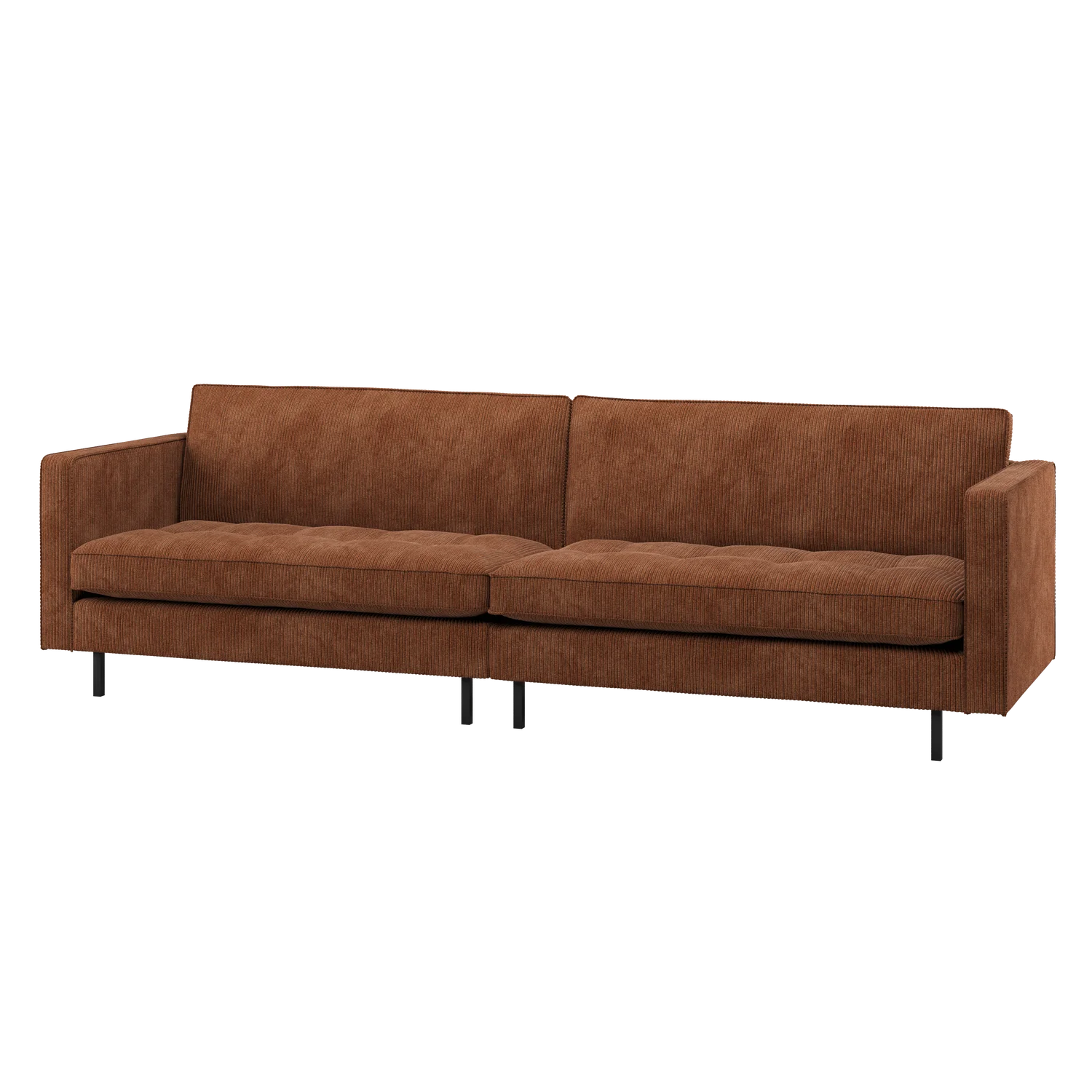 3 Sitzer Sofa RODEO CLASSIC Ripstoff rostbraun Couch