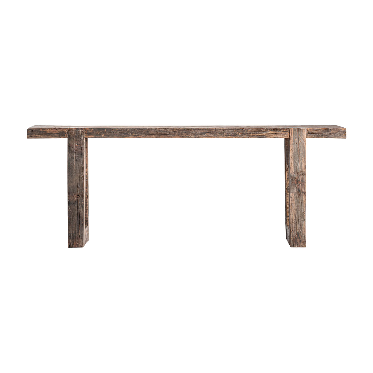 Konsolentisch LOSSE 200 x 45 cm recyceltes Massivholz rustikal