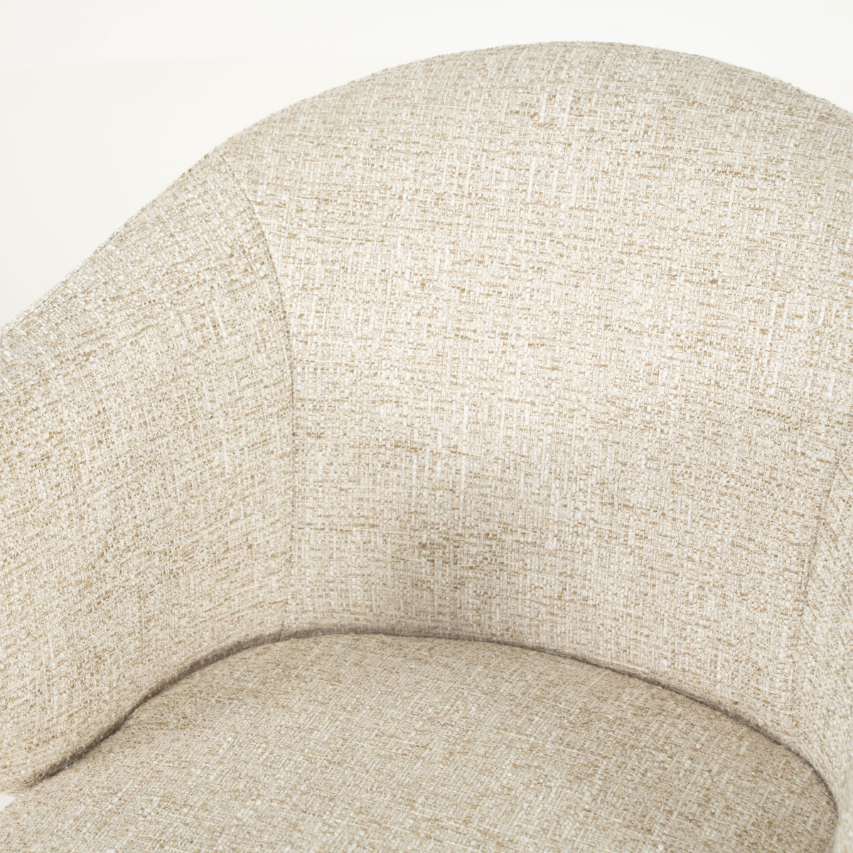 Esszimmer Stuhl Connor drehbar Eiche Stoff beige