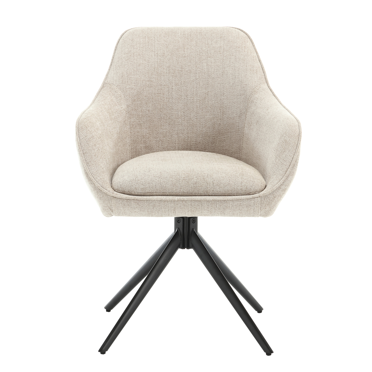 Esszimmerstuhl Thomas drehbar Stoff beige