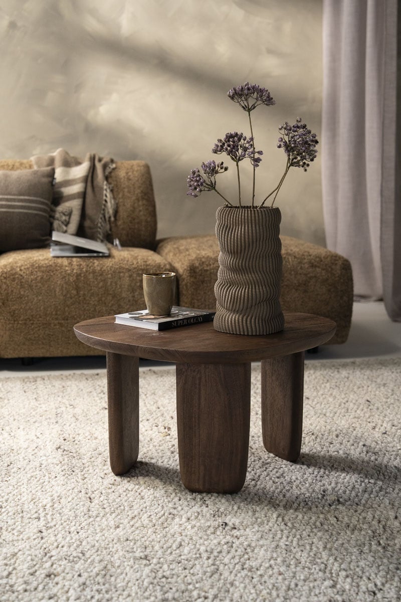 Couchtisch Maud klein 65 x 56,5 cm Mangoholz Sofatisch Beistelltisch