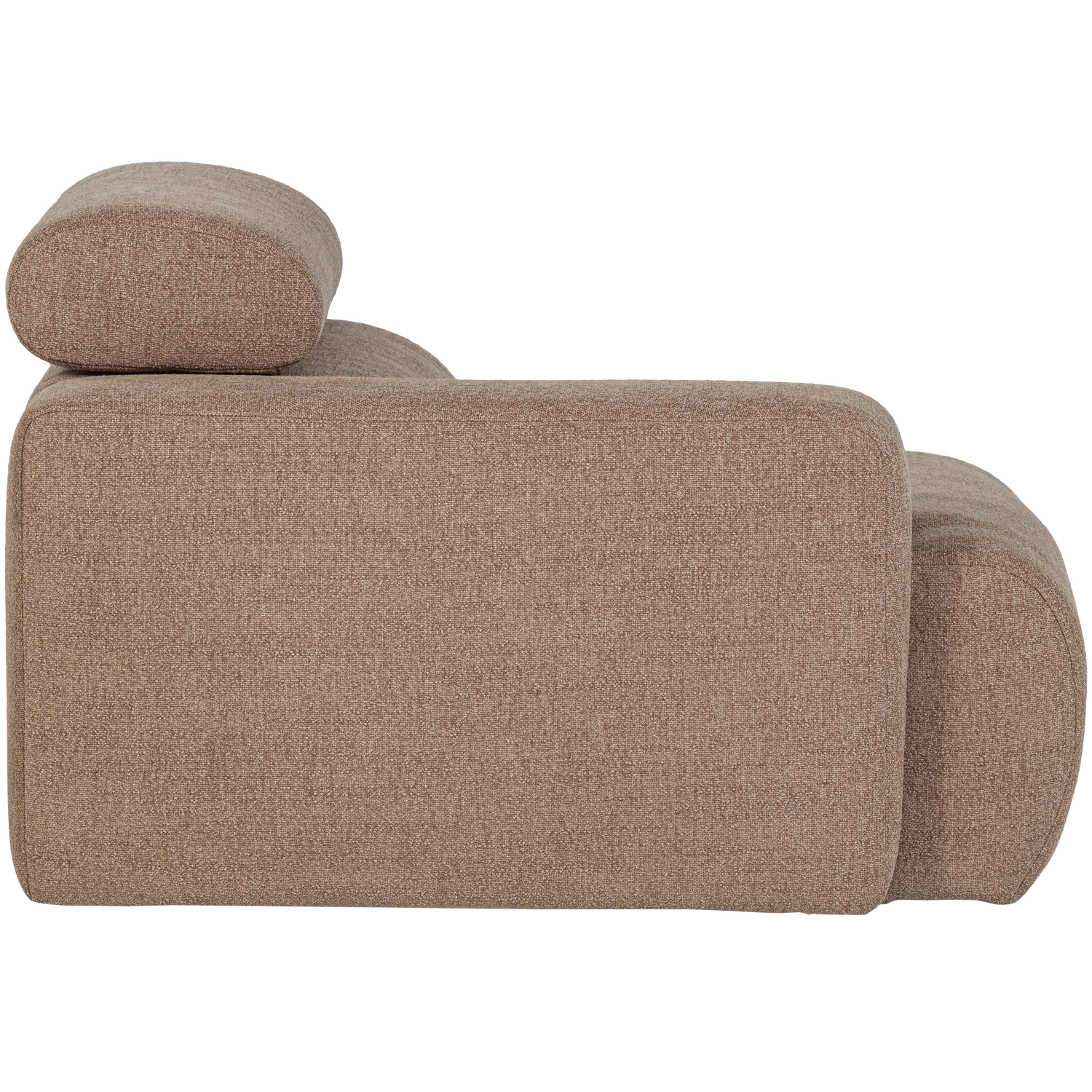 Sofaelement NOVI mit Armlehne links Element Bouclé taupe