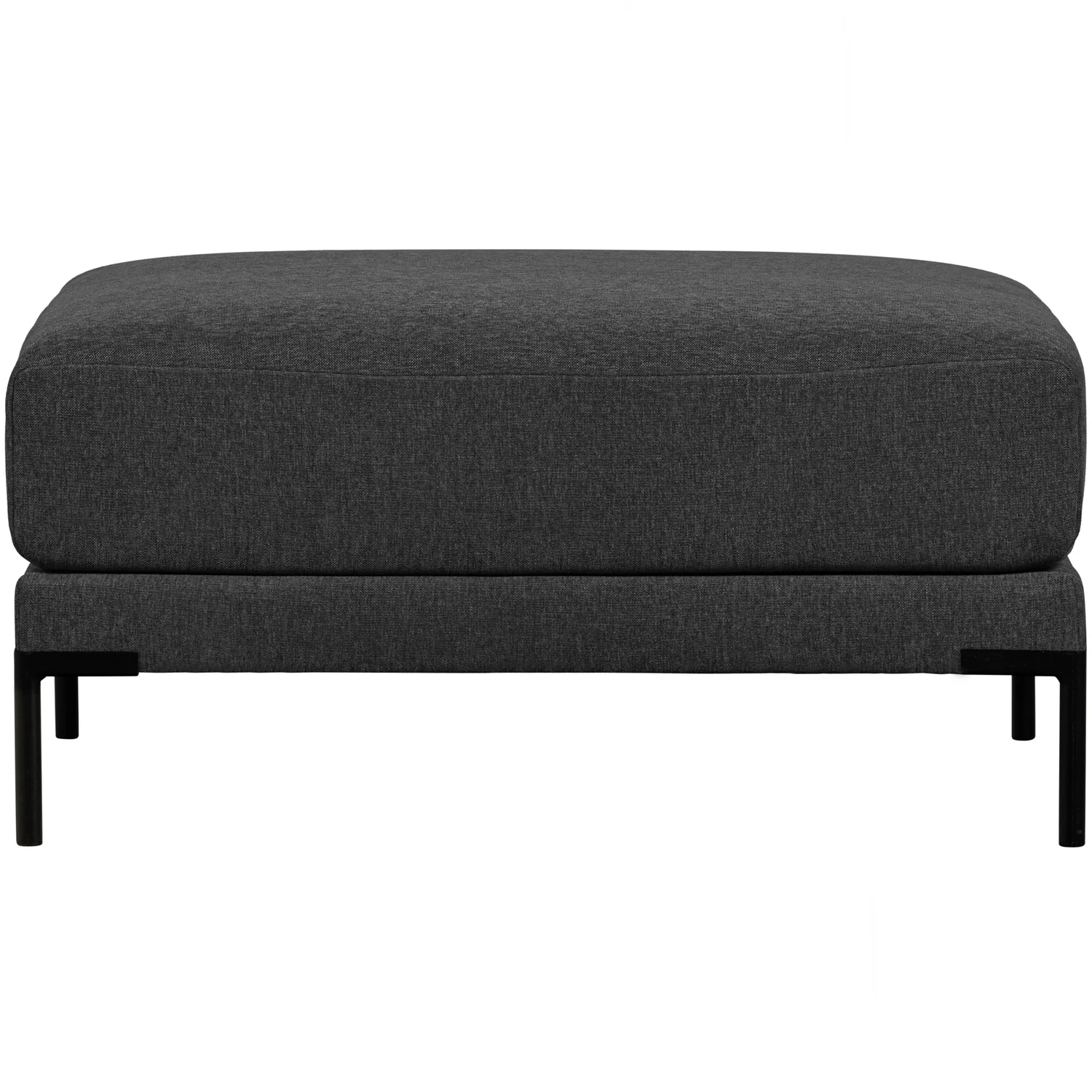 Hocker Fußhocker COUPLE Chenille Stoff dunkelgrau