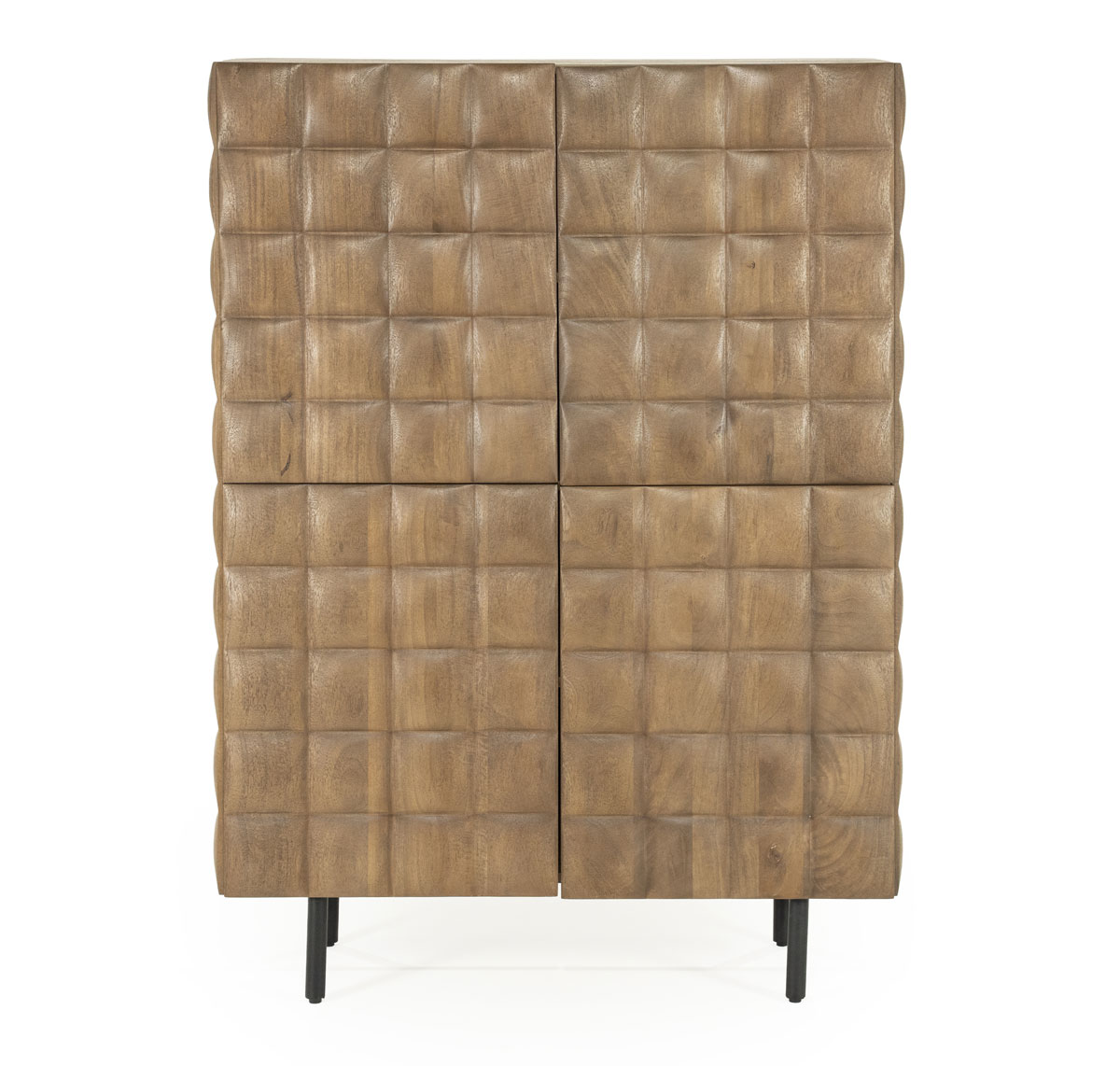Highboard Felix H 147 cm mit 4 Türen Mango Holz