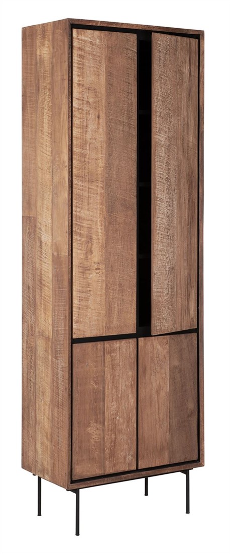 Hochschrank Metropole H 210 cm recyceltes Teakholz Schrank