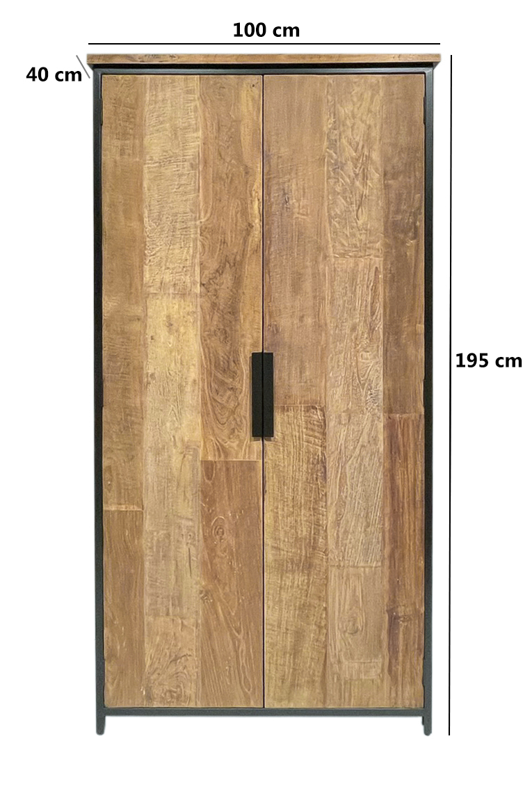 Schrank Tomar H 195 cm Teakholz  