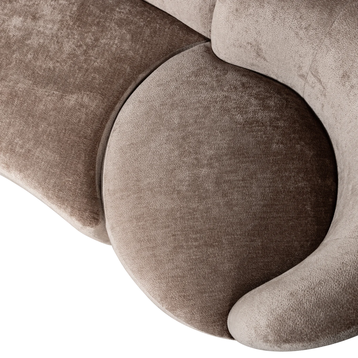 Couchgarnitur COMBI-POPULAR Sofa & modulare Sessel Chenille taupe