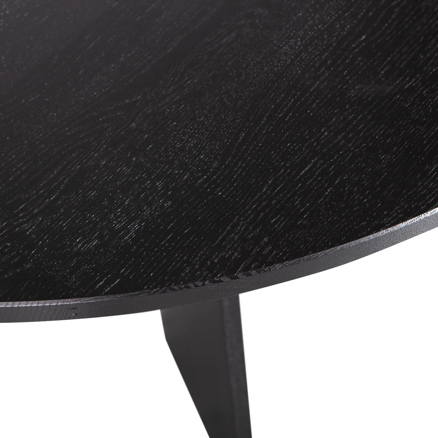 Esstisch FRIES Ø 129 cm Eiche Massivholz blacknight