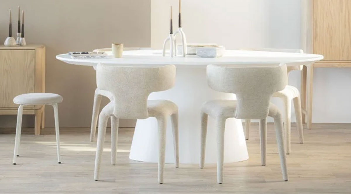 Esszimmerstuhl Dave taupe Stoffbezug