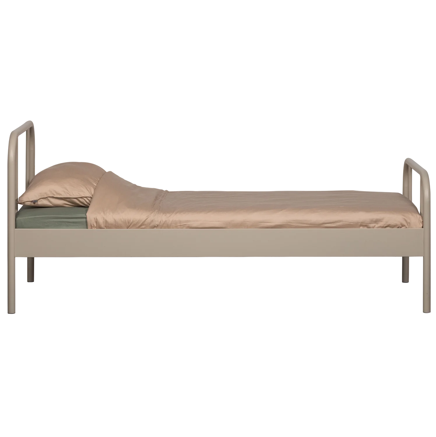 Kinderbett Einzelbett MATA 200 x 90 cm Metallbett sandfarben Bett