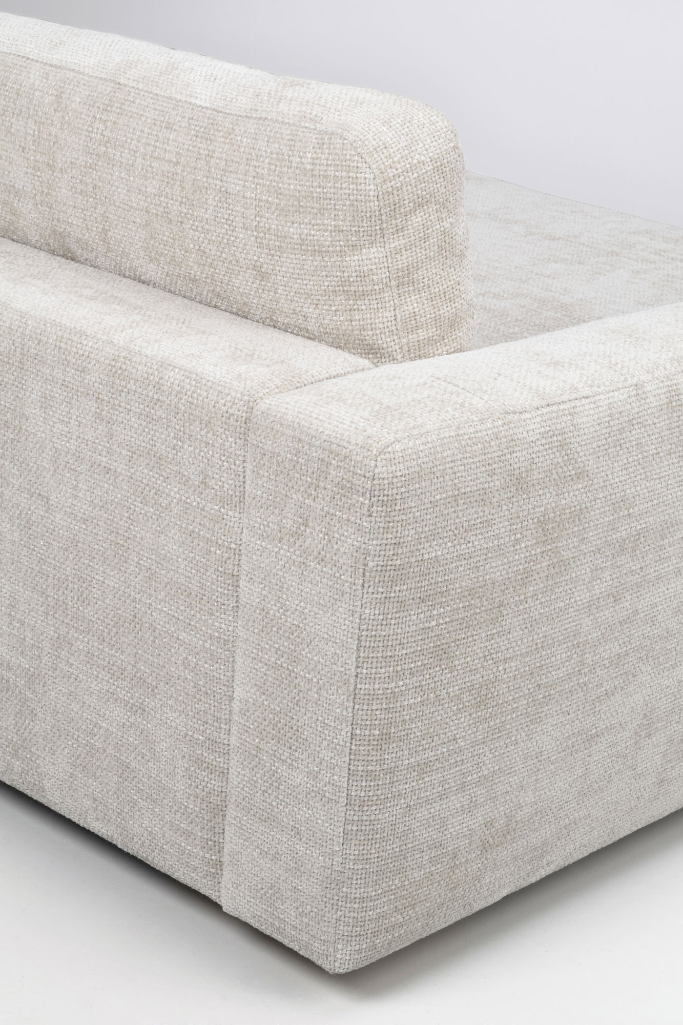 3-Sitzer-Sofa ALMA hellgrau Longchair links