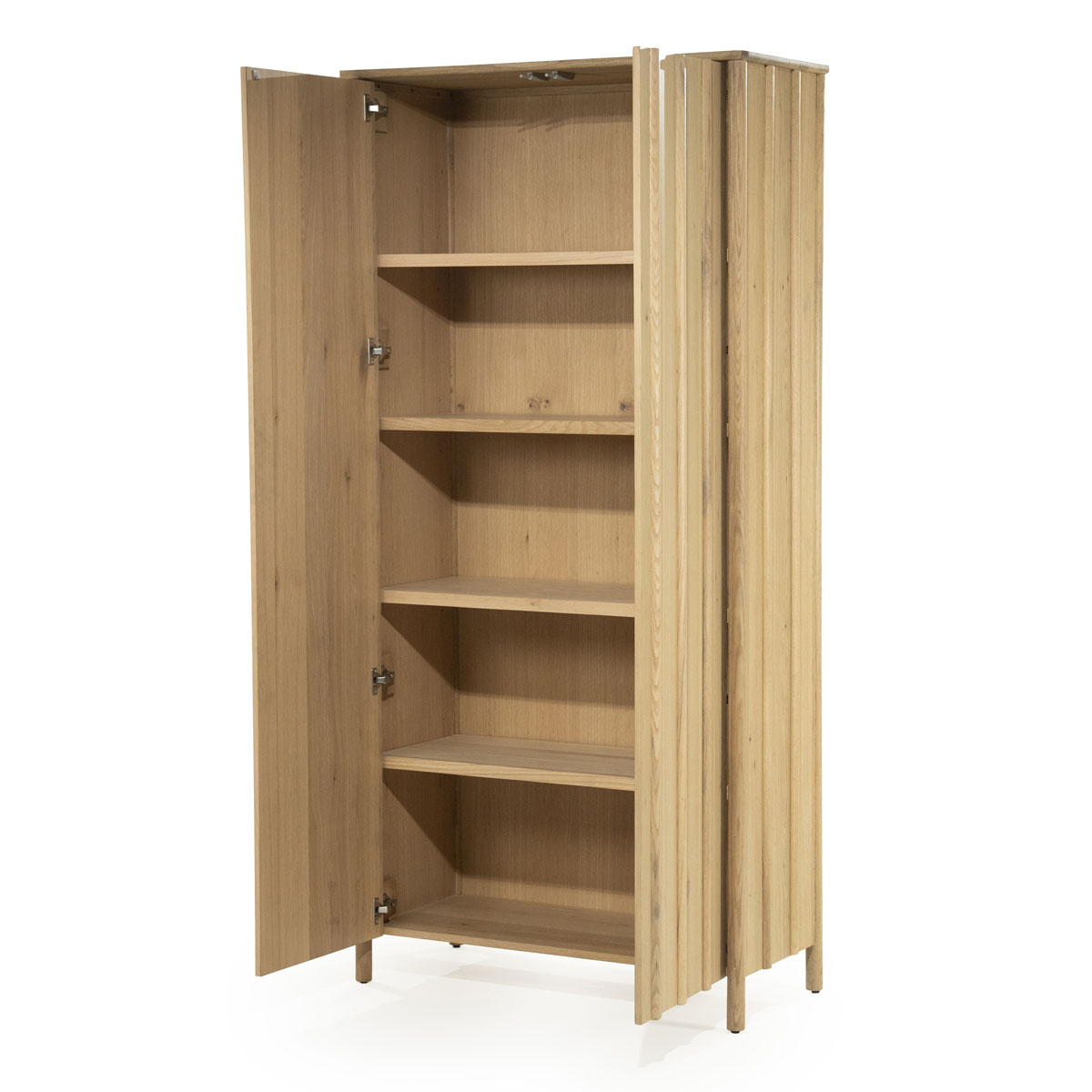 Highboard Jake mit 2 Türen Eiche Holz Furnier hellbraun