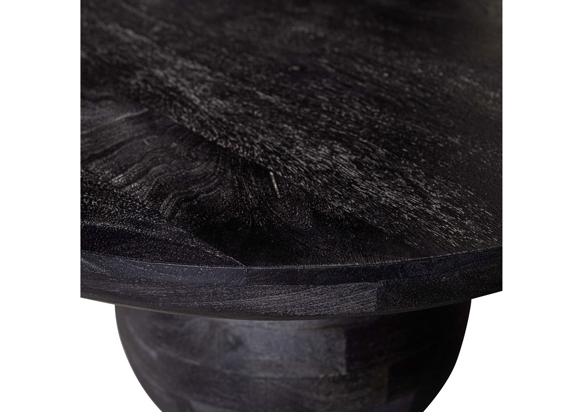 Couchtisch Steppe 110 x 72 cm oval Mangoholz schwarz
