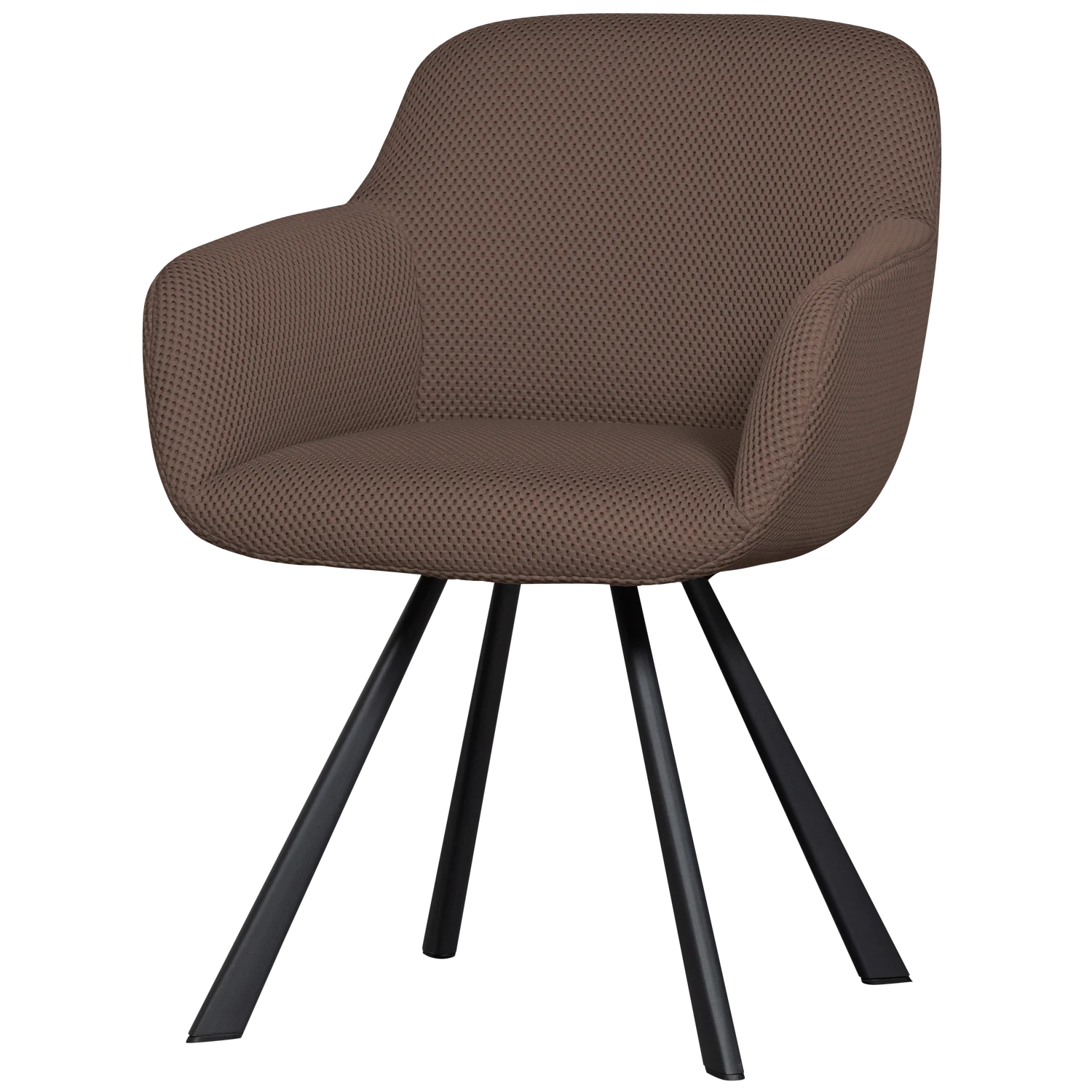 Esszimmerstuhl JUNO mit Armlehne Mesh Stoff espresso Armlehnstuhl Esstischstuhl