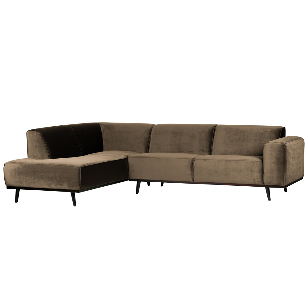 Ecksofa Statement Samt taupe Longchair Links