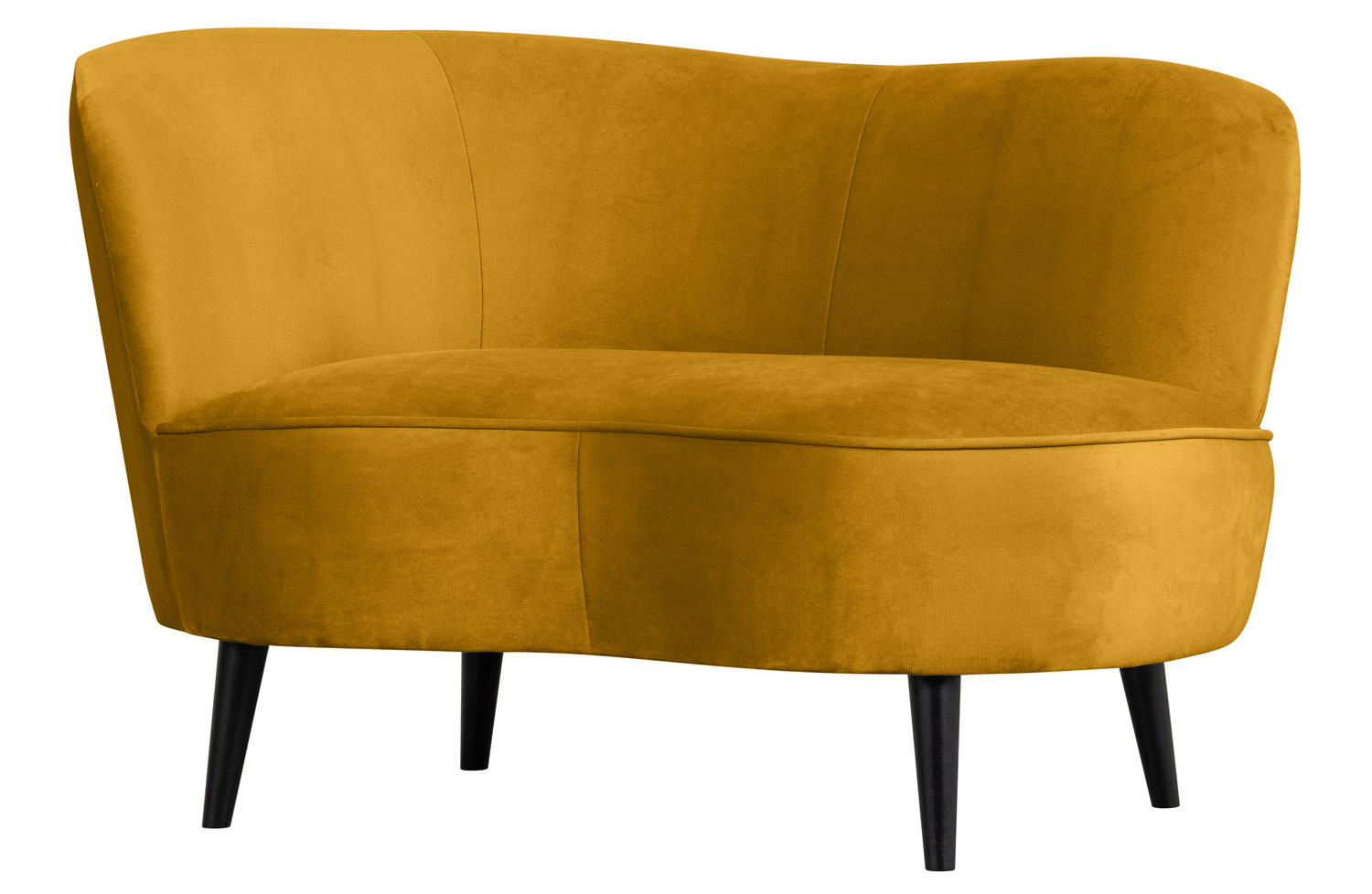 woood Lounge Sessel Sara links Samt ocker
