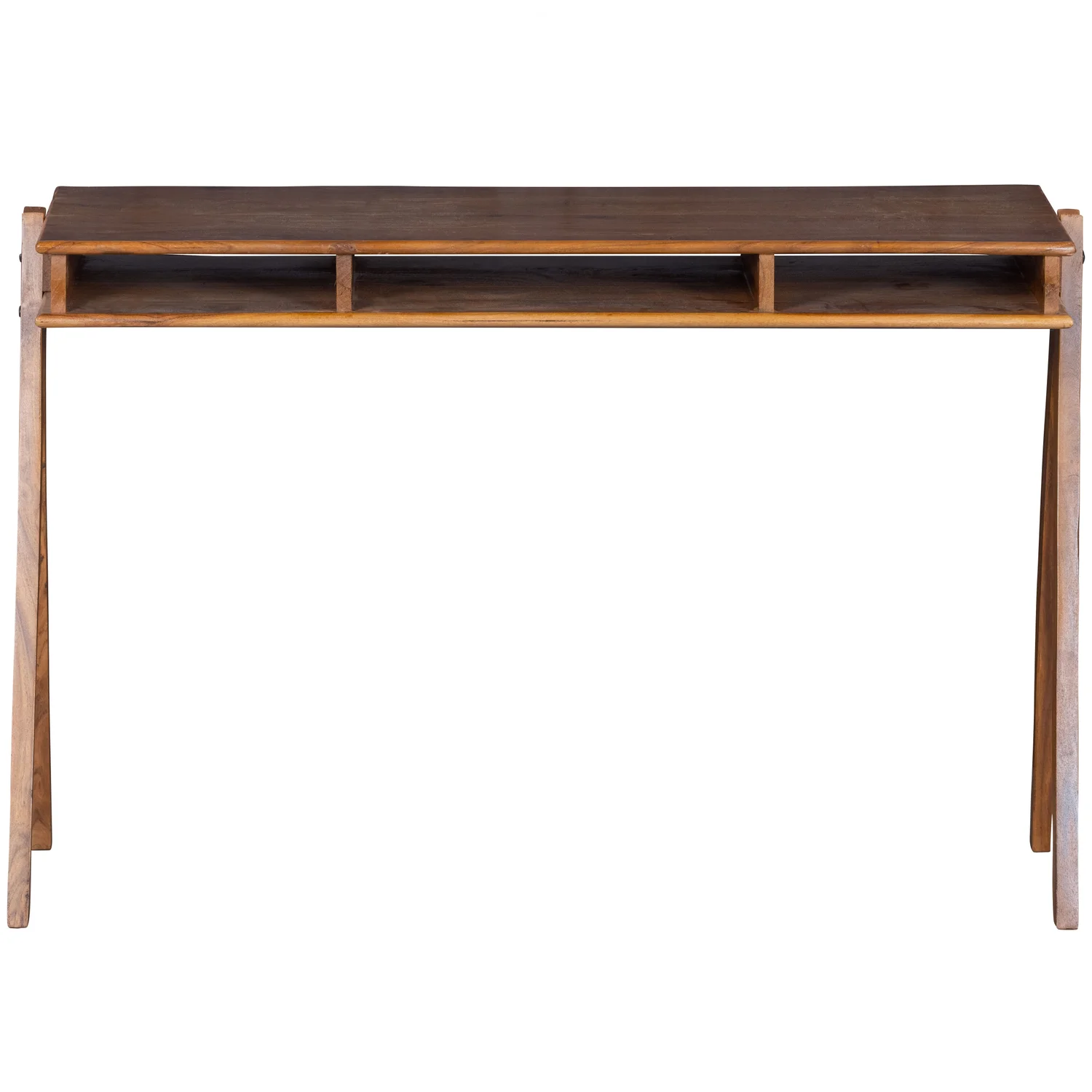 Schreibtisch COMPARTMENT 120 x 50 cm Akazienholz massiv braun