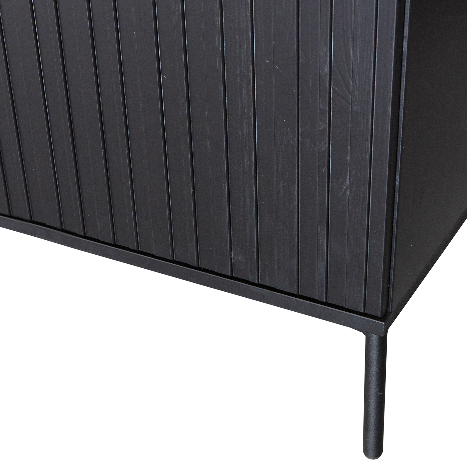 Sideboard New Gravure 200 cm Kiefernholz schwarz
