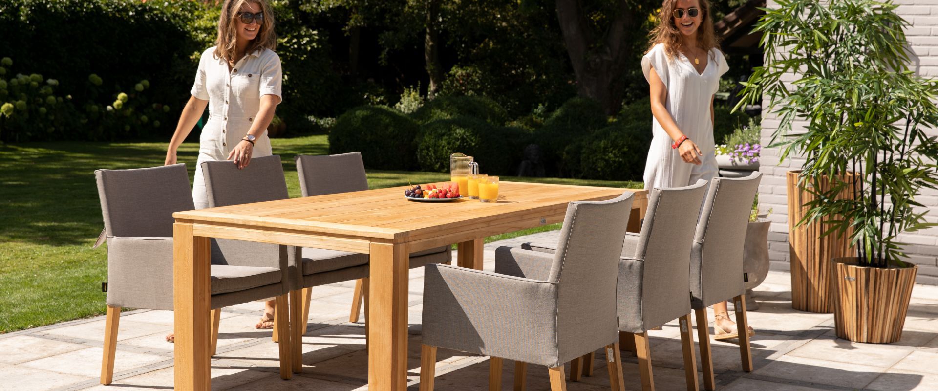 Teak Gartentisch Stella 240 x 100 cm Teakholz