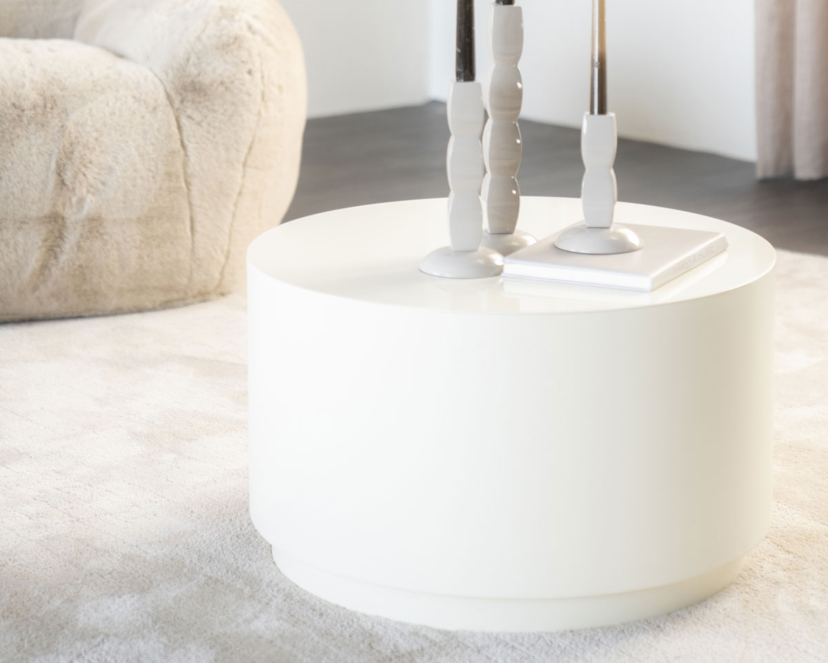 Beistelltisch Mesita Ø 60 cm Metall beige