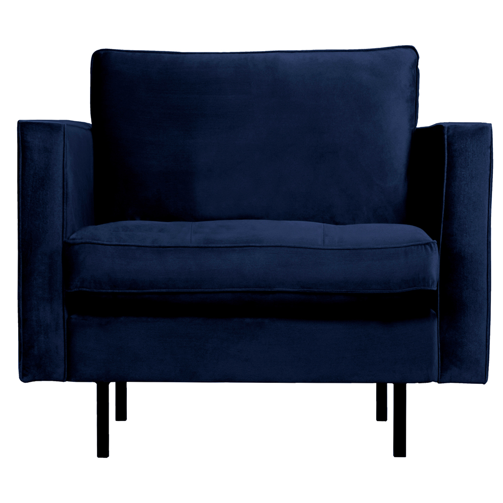 1,5 Sitzer Sessel Rodeo Classic Samt dunkelblau