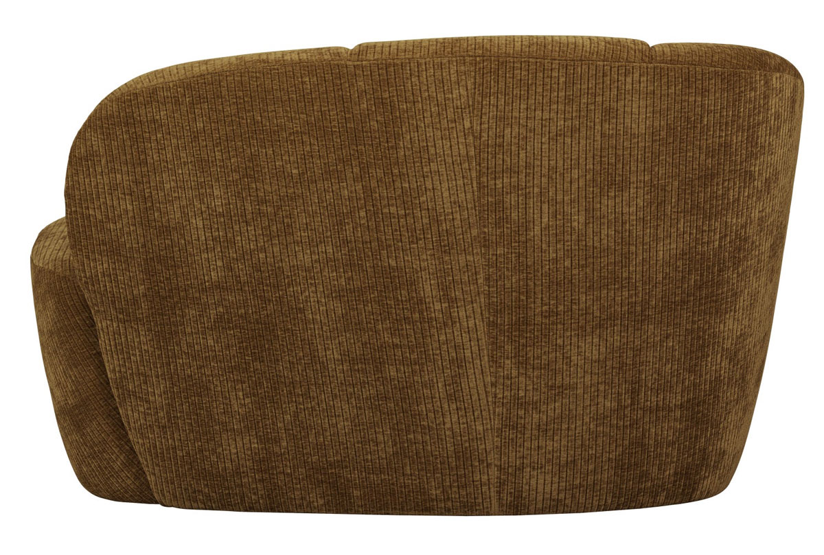 woood 2 Sitzer Sofa Bank MOJO links gerippter Stoff honiggelb