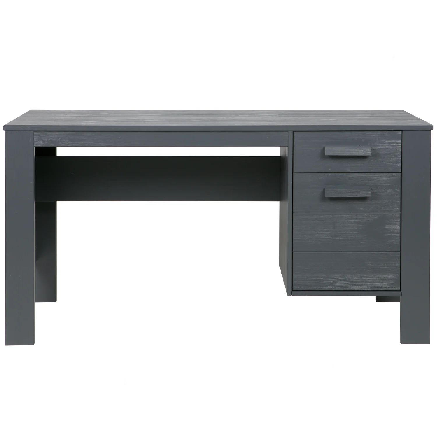 woood Schreibtisch DENNIS Kinder Kiefer FSC®  stahlgrau