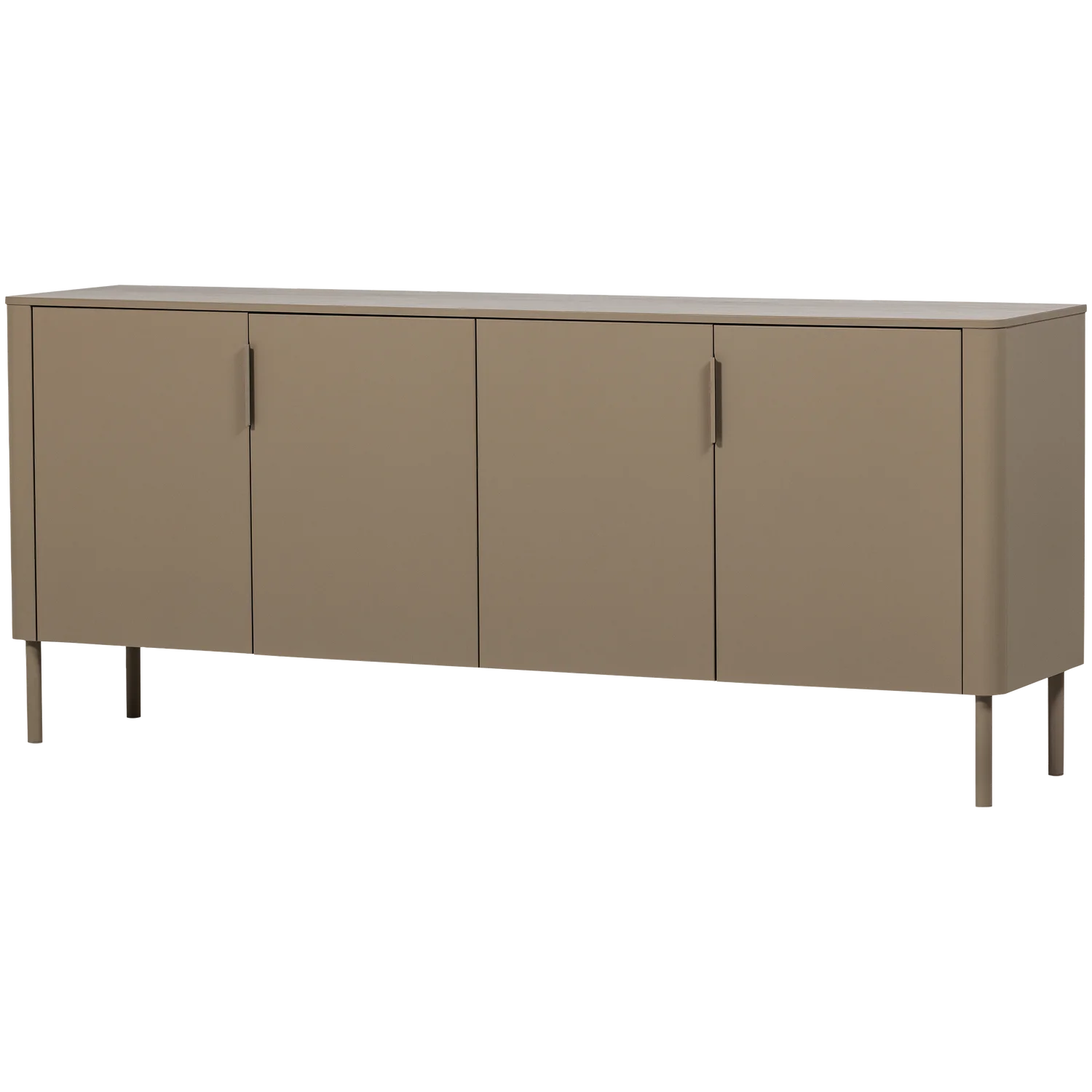 Sideboard GUNNAR 200 cm mit 4 Türen Kiefernholz schlammfarben Kommode