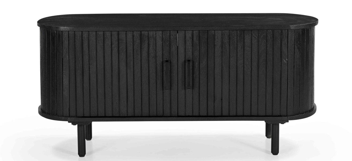 TV Lowboard JASMIN 120 cm Mango Holz schwarz
