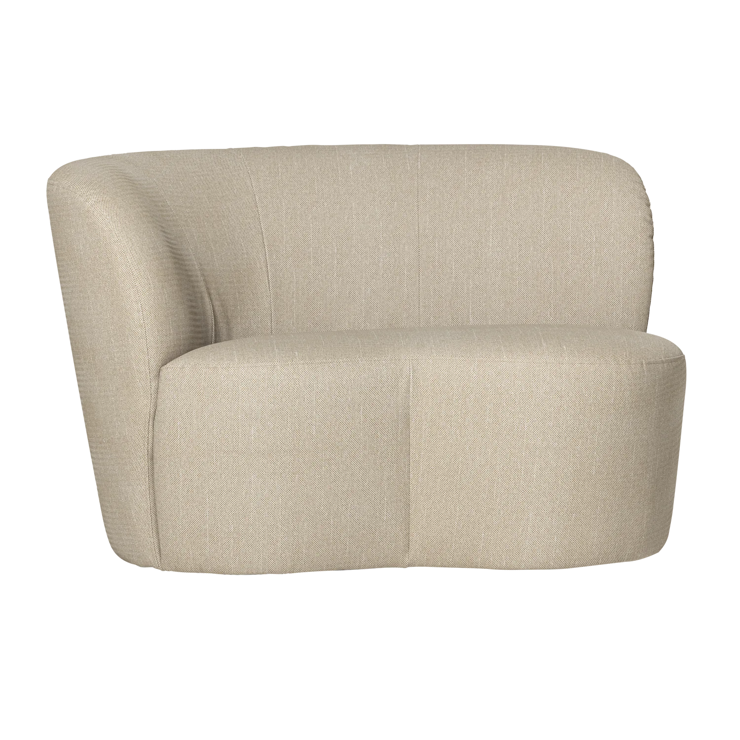 Kleines Garten Loungsofa Sofa STONE links sandfarben OUTDOOR