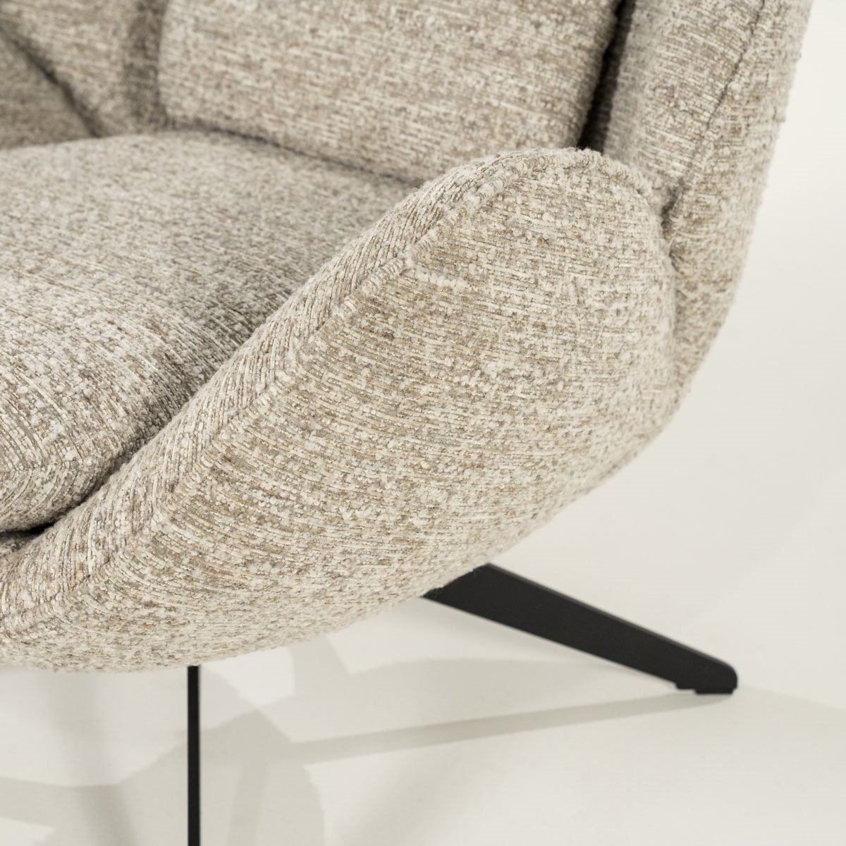 Sessel Ryan Stoff taupe mit Hocker Relaxsessel Fernsehsessel