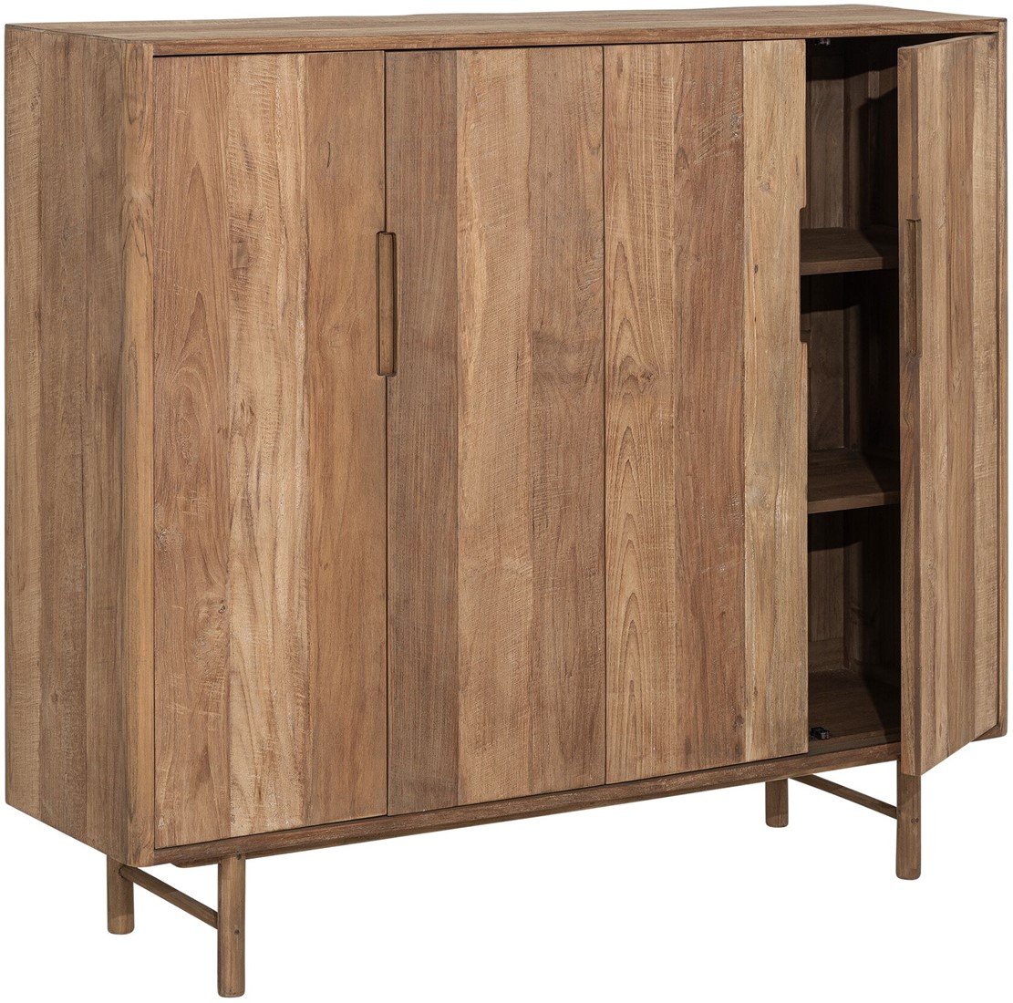 Kommode Bliss H 130 cm recyceltes Teakholz Schrank