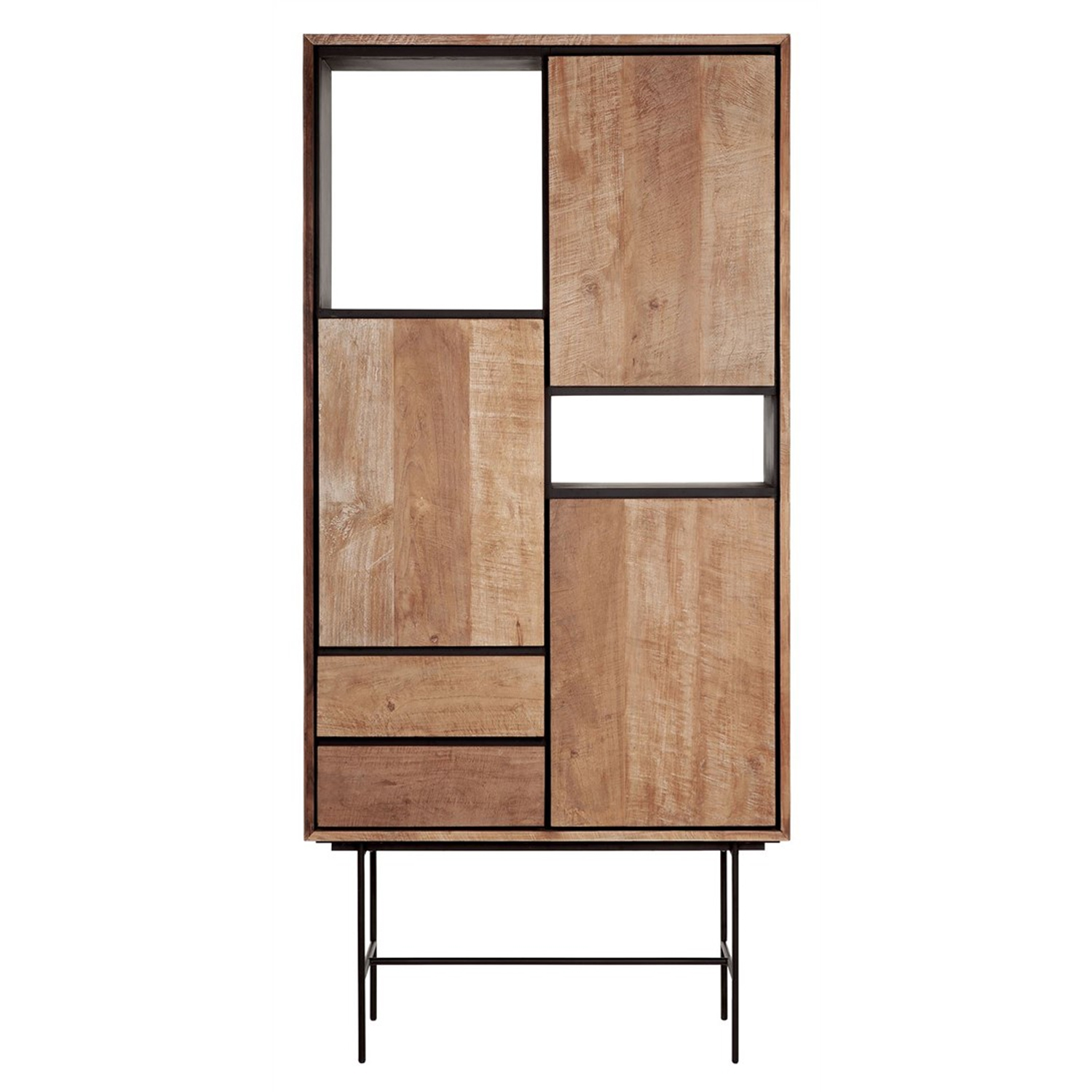 Highboard Schrank Metropole II H 210 cm Teakholz