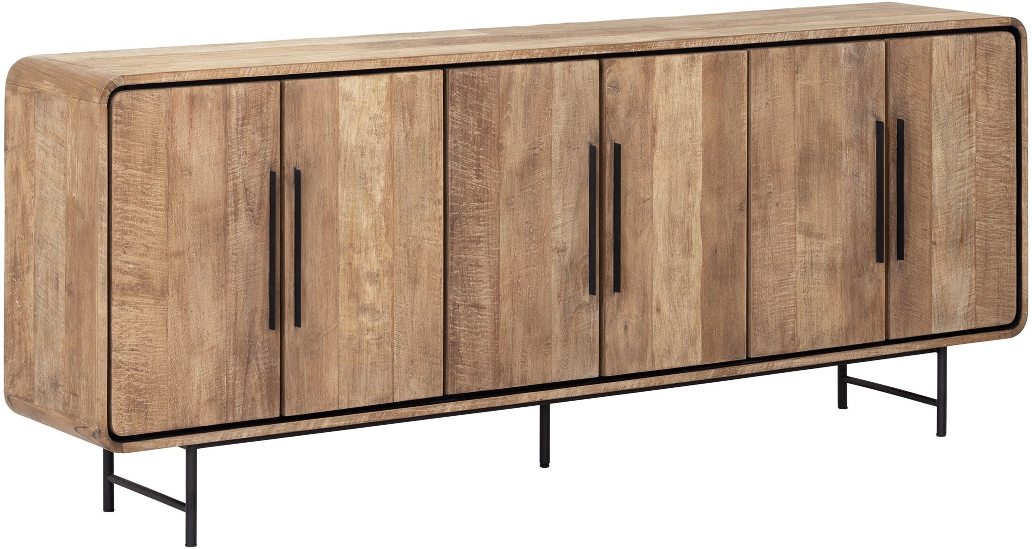 Sideboard Evo 220 cm recyceltes Teakholz Kommode