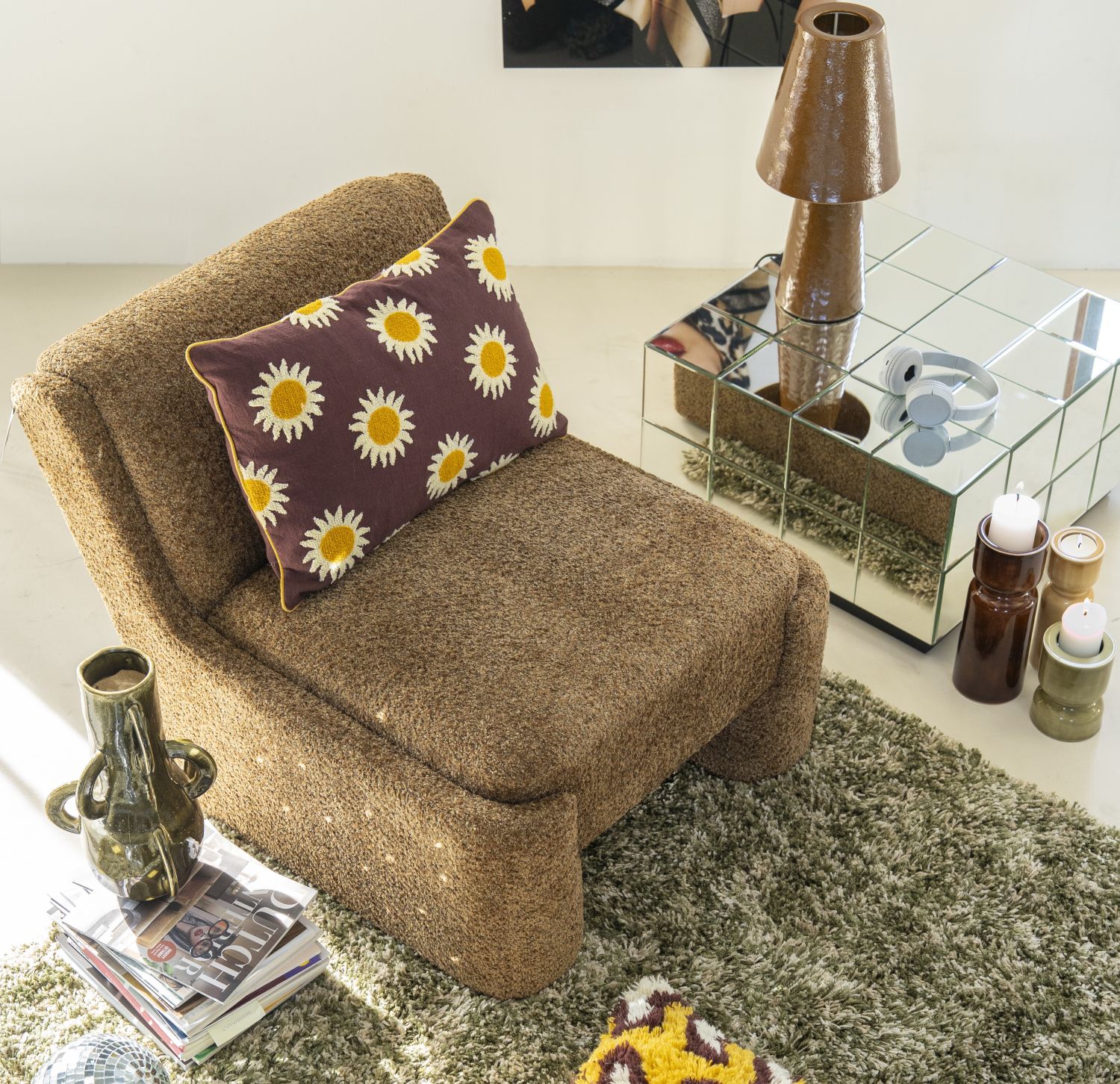 BY-BOO Lounge Sessel Omla senffarben