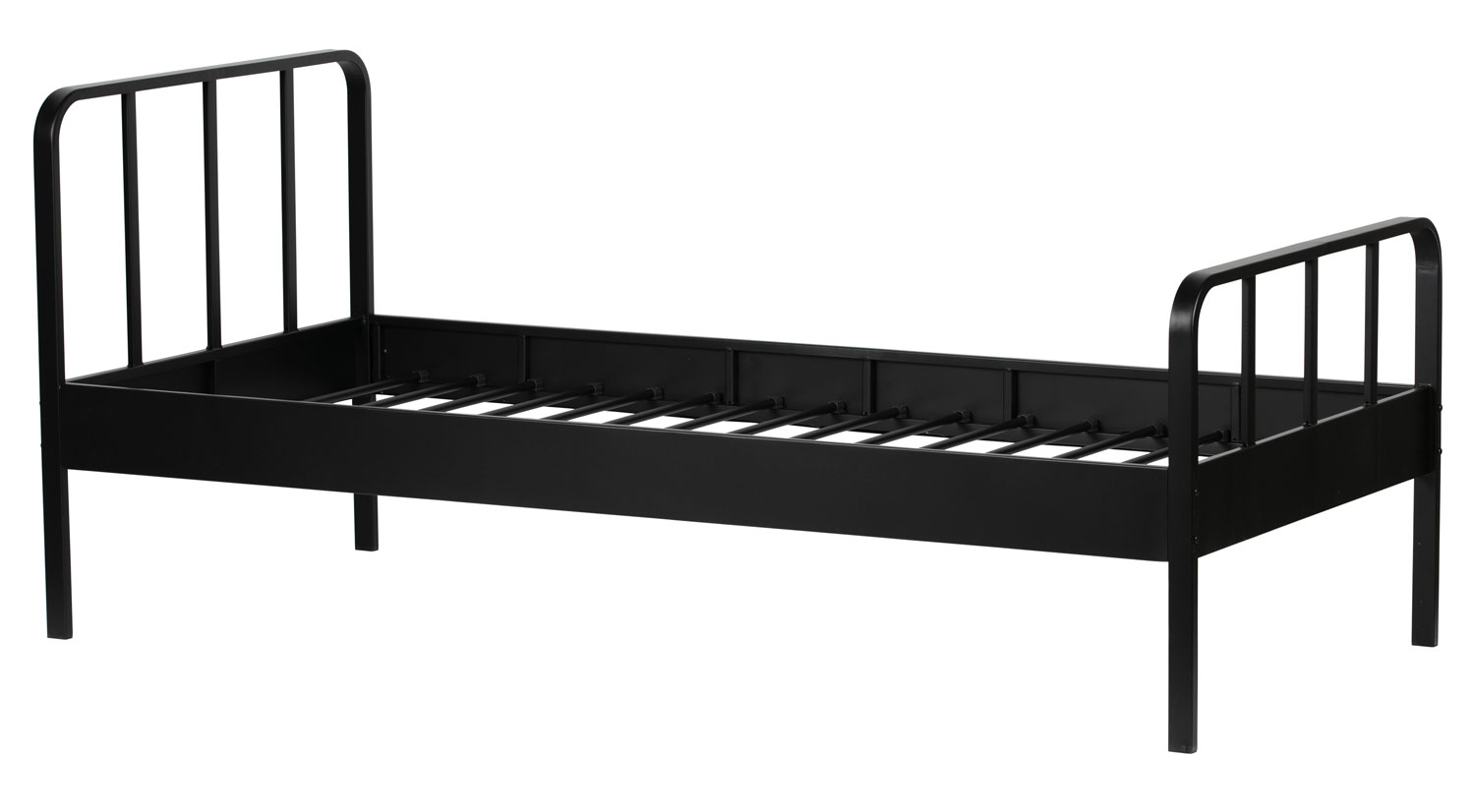 Bett Mees schwarz 200 x 90 cm Metallbett