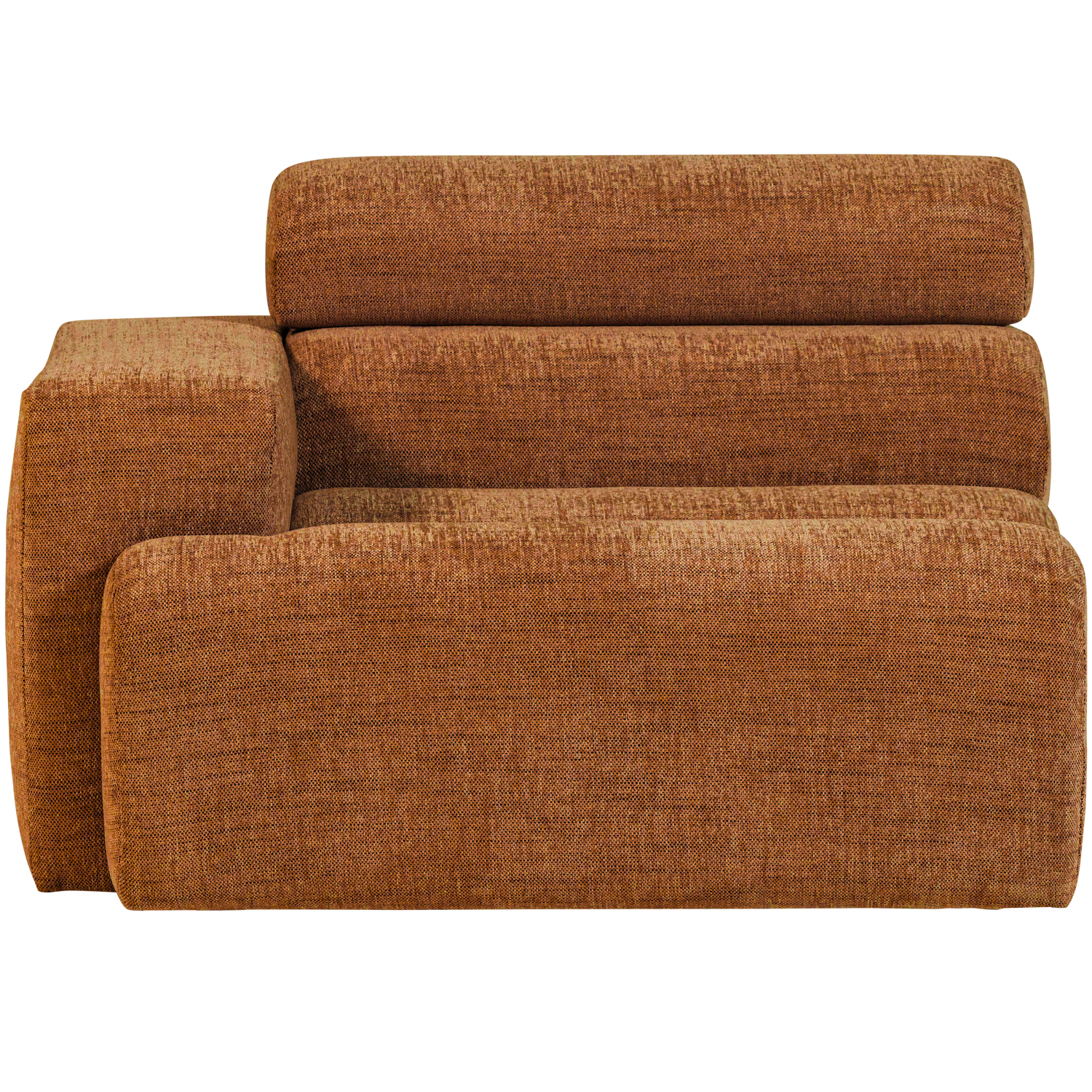 Sofaelement NOVI mit Armlehne links Element Webstoff orange melange