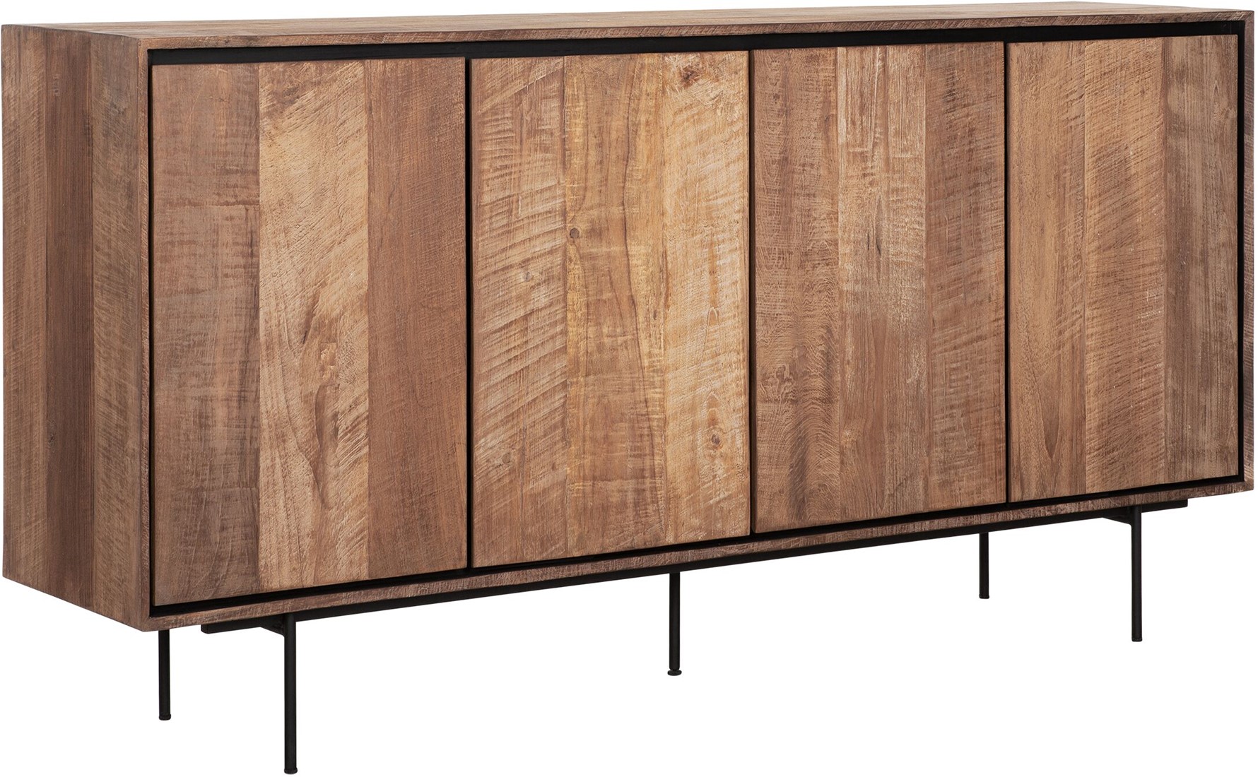 Sideboard Metropole 180 cm recyceltes Teakholz massiv Metall Kommode