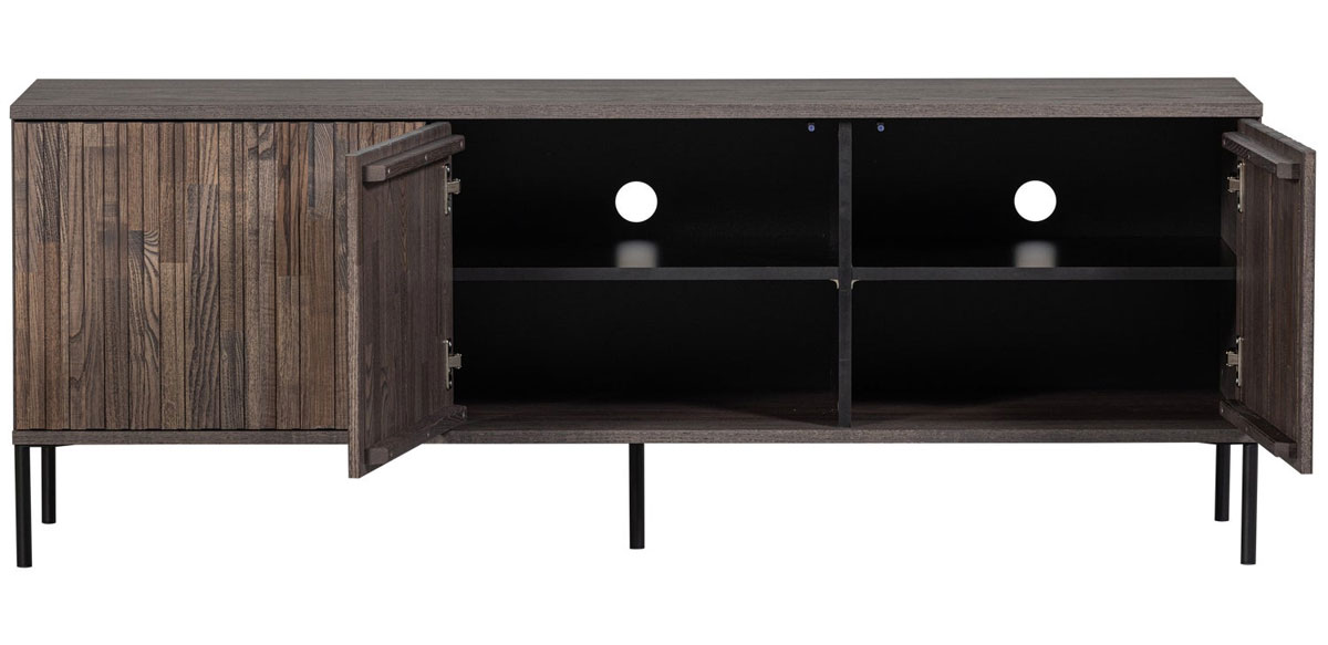 TV Möbel Lowboard New Gravure 150 cm Esche espresso