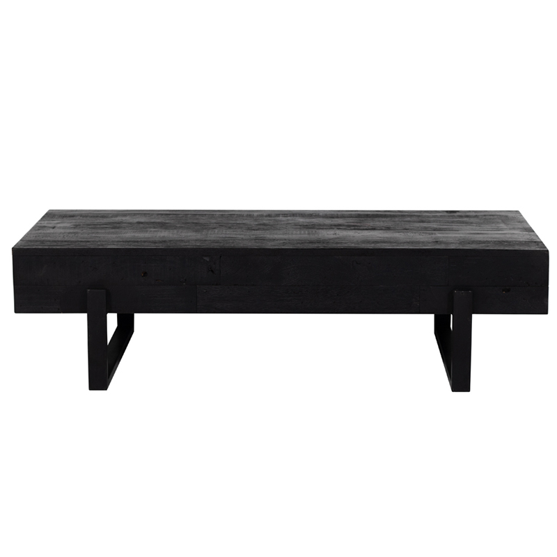 Couchtisch MENZEL 140 x 75 cm Akazie vintage schwarz