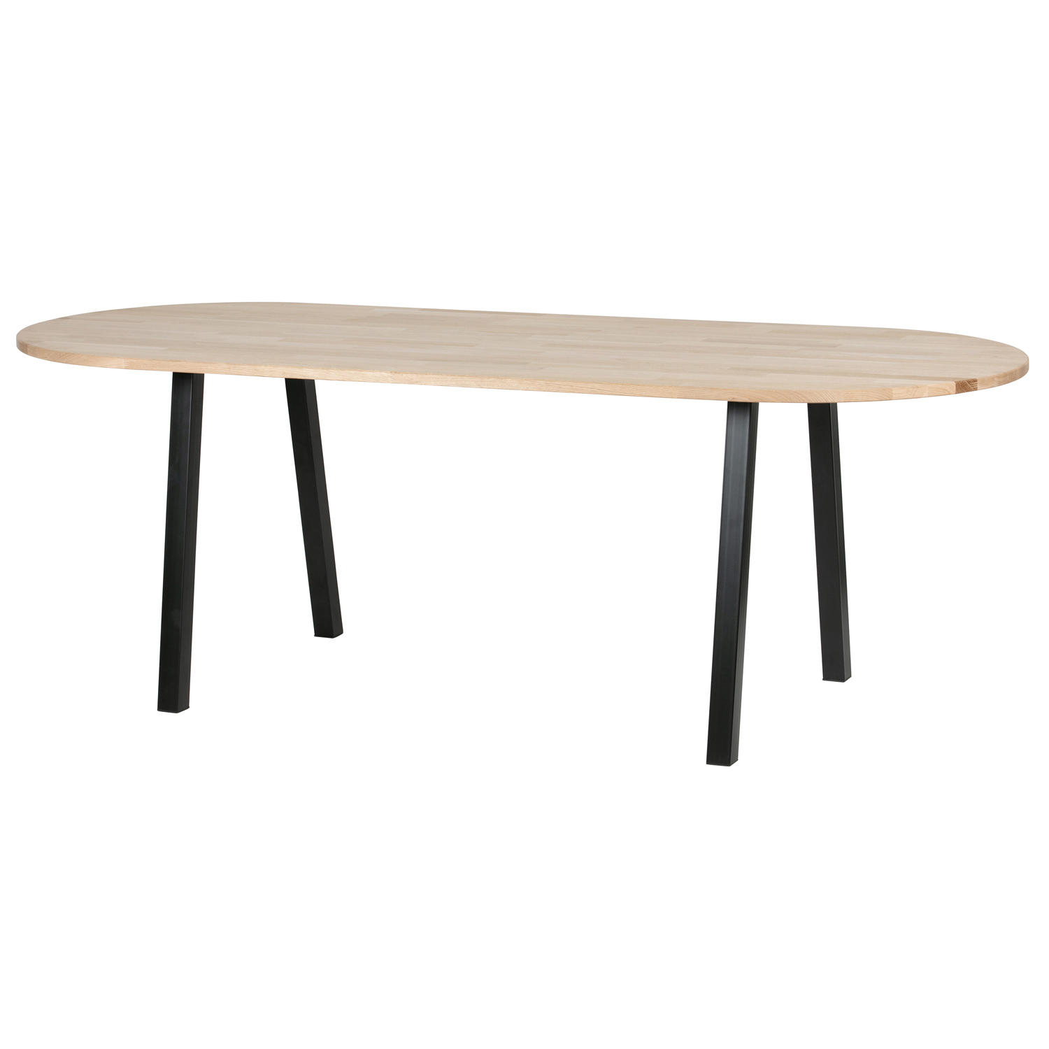 woood Tischplatte Tablo oval 220 x 90 cm Eiche Natur unbehandelt